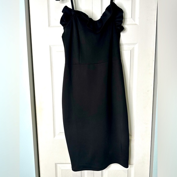 Black Midi Bebe Dress - Picture 1 of 4